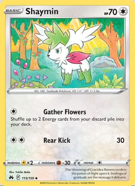 Shaymin, Pokémon card CRZ 115 — Crown Zenith set