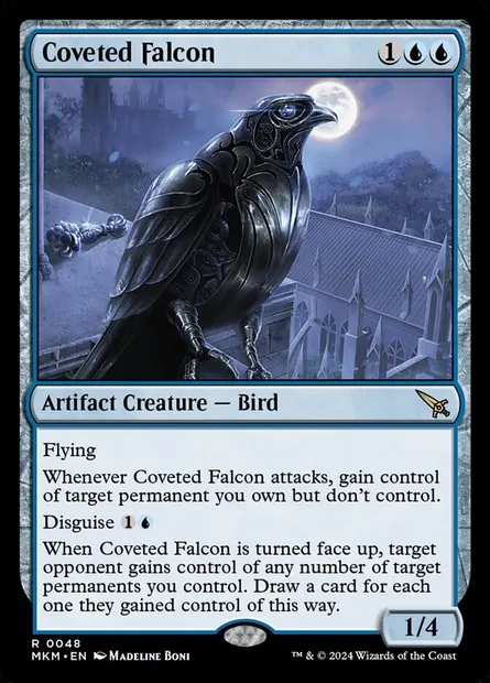 Coveted Falcon, Magic card MKM 48 — Murders at Karlov Manor set