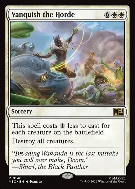 Vanquish the Horde, Magic card MSC 146 — Marvel Super Heroes Commander set