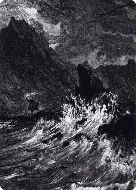 Island // Island, Magic card AMID 78 — Midnight Hunt Art Series set