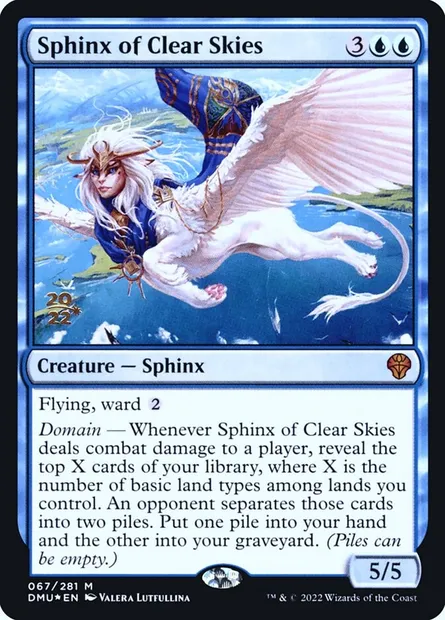 Sphinx of Clear Skies, Magic card PDMU 67s — Dominaria United Promos set