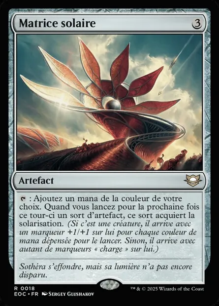Matrice solaire, carte Magic EOC 18 — extension Edge of Eternities Commander