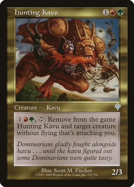 Hunting Kavu, Magic card INV 252 — Invasion set