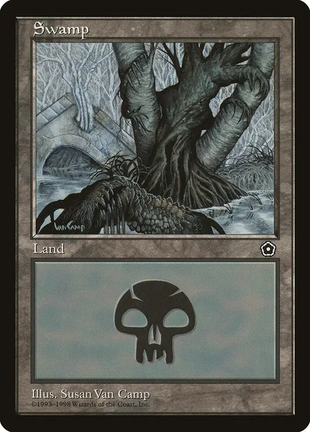 Swamp, Magic card P02 157 — Portal Second Age set