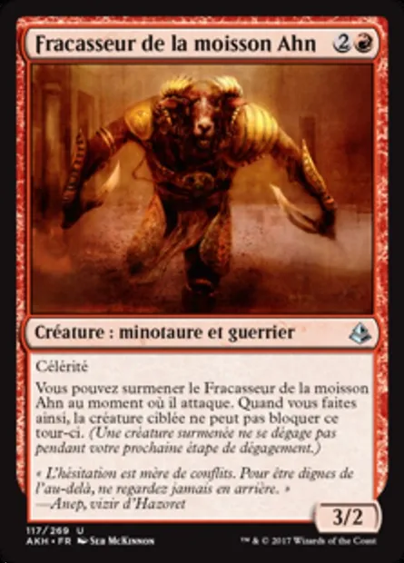 Fracasseur de la moisson Ahn, carte Magic AKH 117 — extension Amonkhet