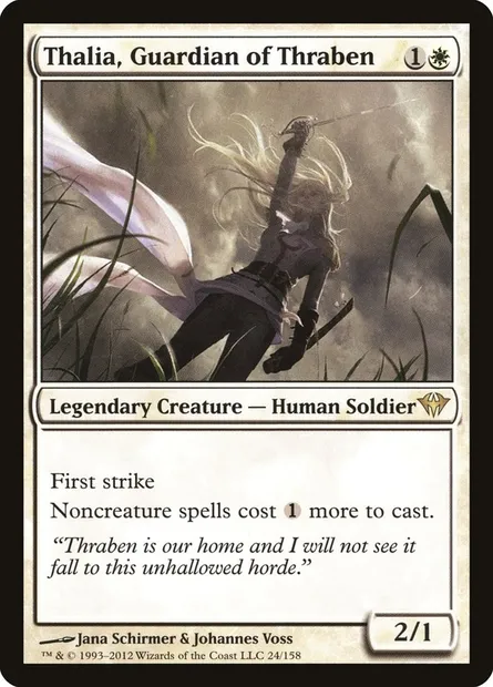 Thalia, Guardian of Thraben, Magic card DKA 24 — Dark Ascension set