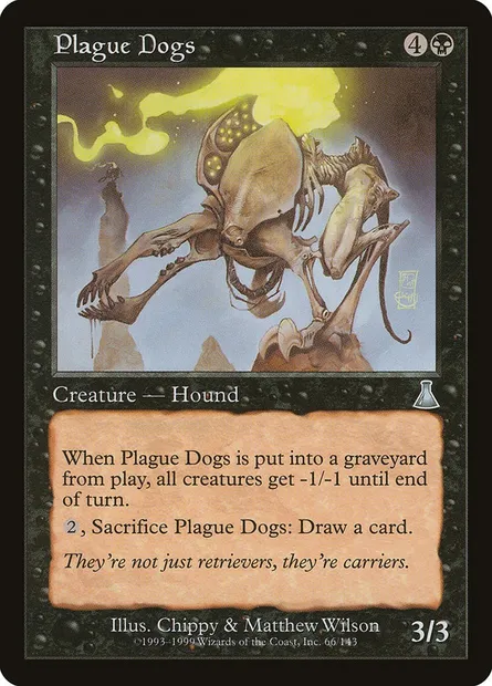 Plague Dogs, Magic card UDS 66 — Urza's Destiny set