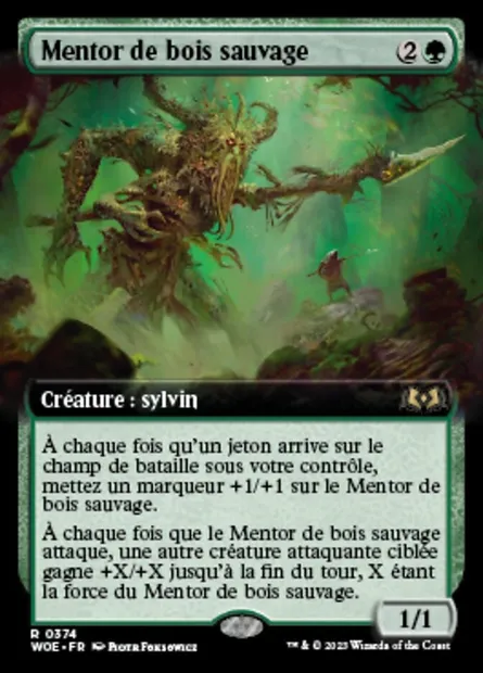 Mentor de bois sauvage, carte Magic WOE 374 — extension Wilds of Eldraine