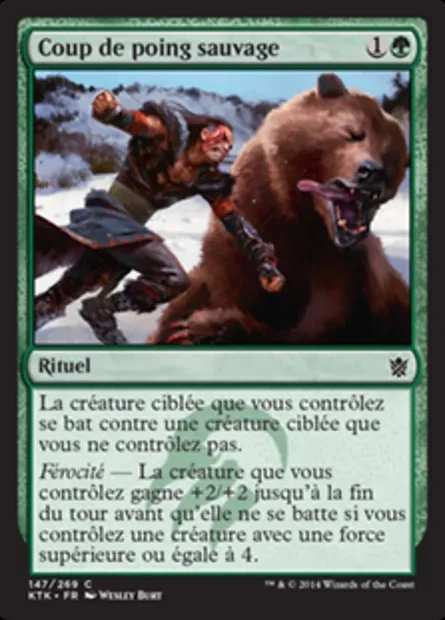 Coup de poing sauvage, carte Magic KTK 147 — extension Les Khans de Tarkir