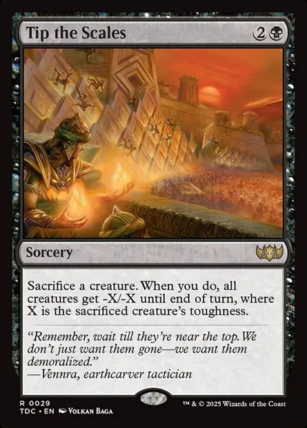 Tip the Scales, Magic card TDC 29 — Tarkir: Dragonstorm Commander set