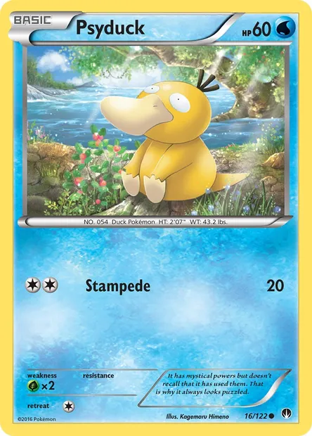 Psyduck, Pokémon card BKP 16 — BREAKpoint set