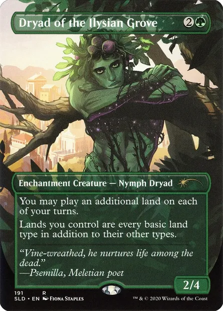 Dryad of the Ilysian Grove, Magic card SLD 191 — Secret Lair Drop set
