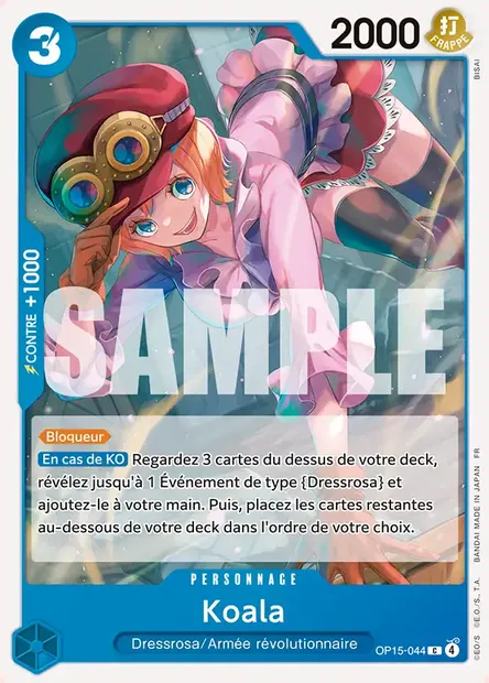 Koala, carte One Piece OP15-044 — extension AVENTURE SUR L'ÎLE DE DIEU