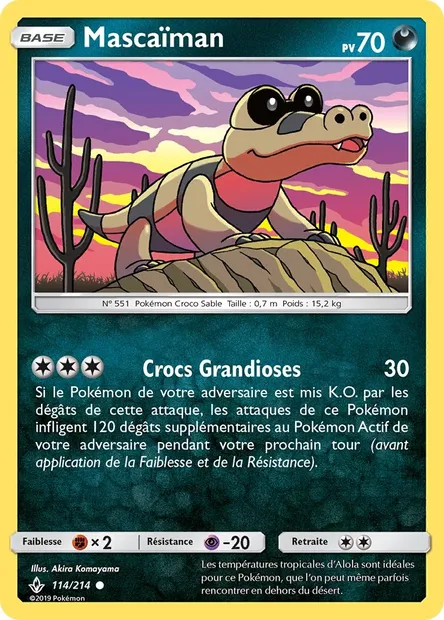 Mascaïman, carte Pokémon UNB 114 — extension Alliance Infaillible