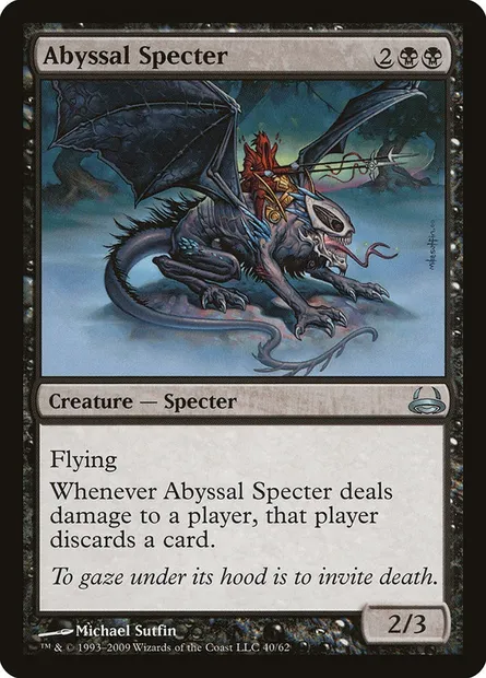 Abyssal Specter, Magic card DDC 40 — Duel Decks: Divine vs. Demonic set