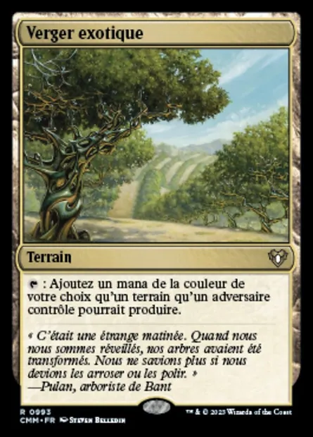Verger exotique, carte Magic CMM 993 — extension Commander Masters
