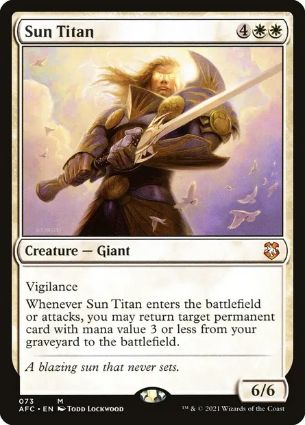 Sun Titan, Magic card AFC 73 — Forgotten Realms Commander set
