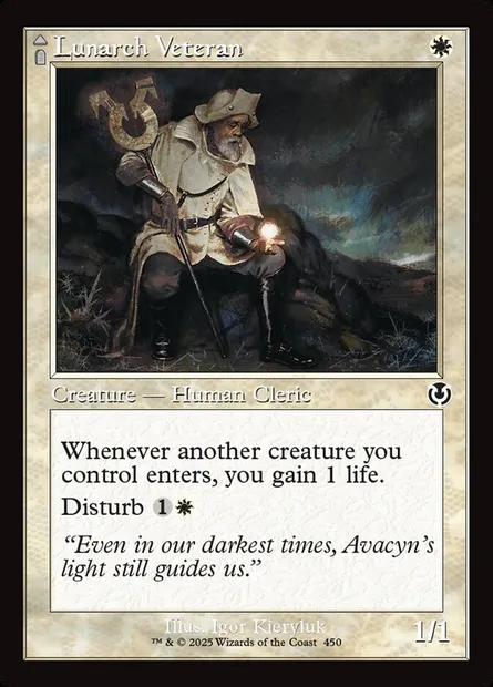 Lunarch Veteran // Luminous Phantom, Magic card INR 450 — Innistrad Remastered set
