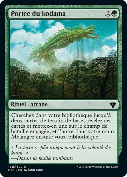 Portée du kodama, carte Magic C20 180 — extension Commander 2020