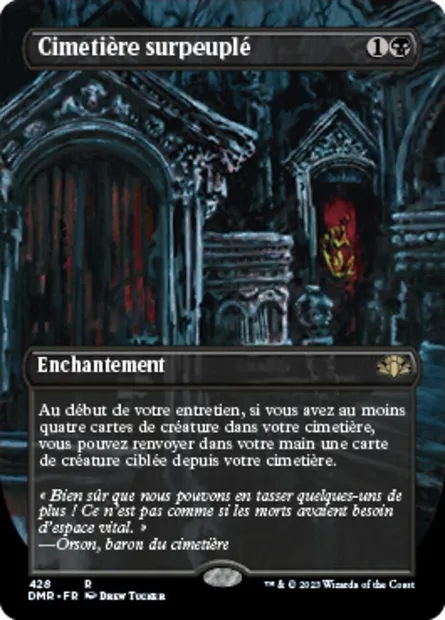 Cimetière surpeuplé, carte Magic DMR 428 — extension Dominaria Remastered