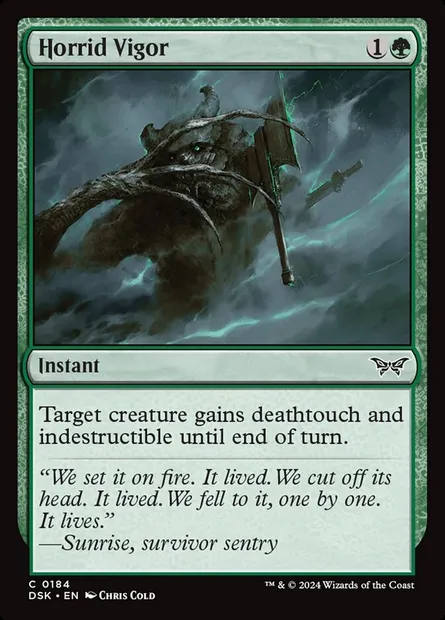 Horrid Vigor, Magic card DSK 184 — Duskmourn: House of Horror set