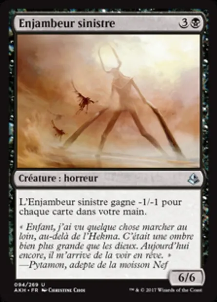 Enjambeur sinistre, carte Magic AKH 94 — extension Amonkhet