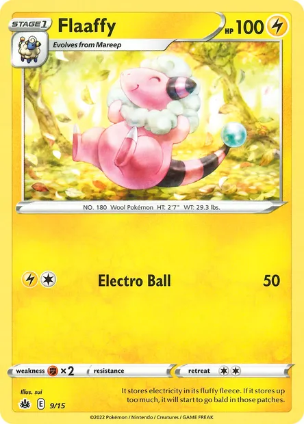 Flaaffy, Pokémon card MCD22 9 — McDonald's Collection 2022 set