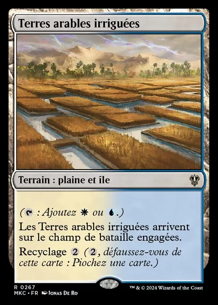 Terres arables irriguées, carte Magic MKC 267 — extension Murders at Karlov Manor Commander