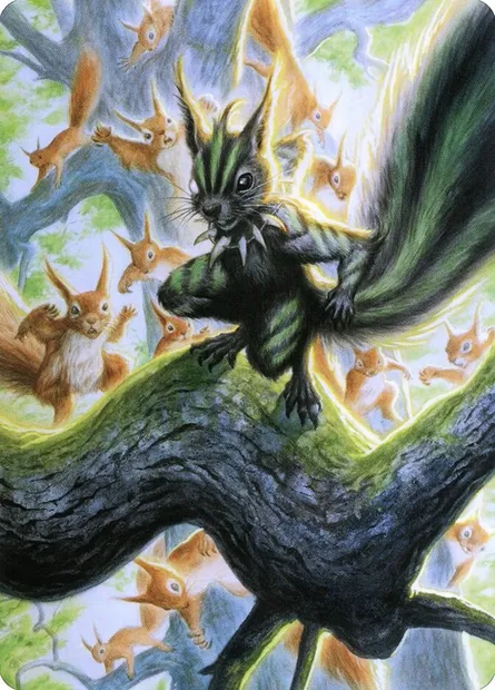 Chatterfang, Squirrel General // Chatterfang, Squirrel General, Magic card AMH2 67 — Modern Horizons 2 Art Series set
