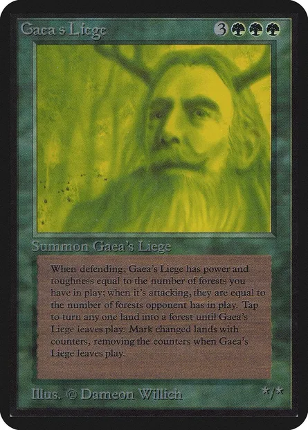 Gaea's Liege, Magic card LEA 196 — Limited Edition Alpha set