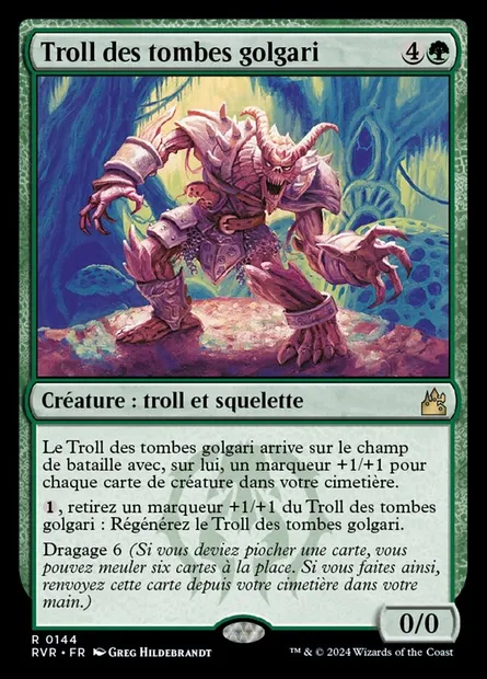 Troll des tombes golgari, carte Magic RVR 144 — extension Ravnica Remastered