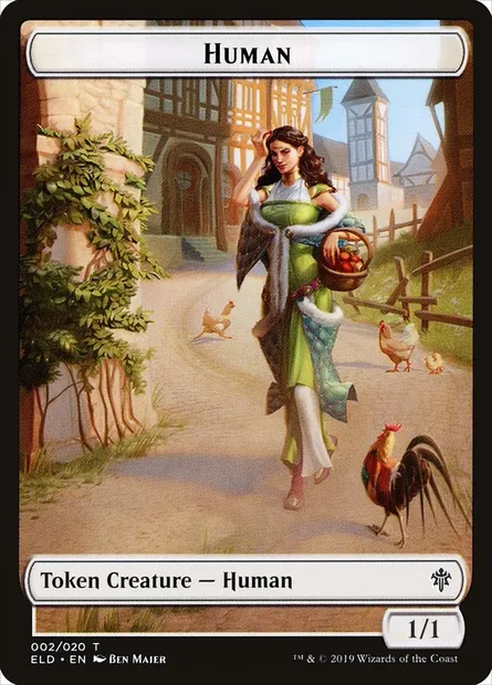 Human, carte Magic TELD 2 — extension Throne of Eldraine Tokens