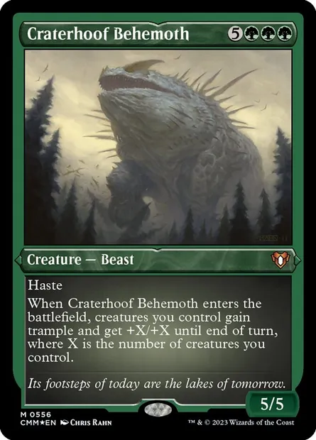 Craterhoof Behemoth, Magic card CMM 556 — Commander Masters set