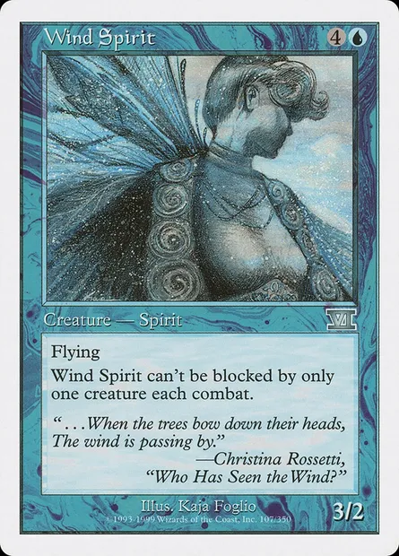 Wind Spirit, Magic card 6ED 107 — Classic Sixth Edition set