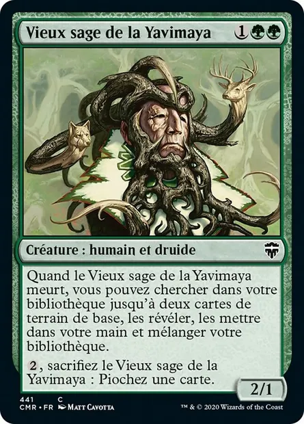 Vieux sage de la Yavimaya, carte Magic CMR 441 — extension Commander Legends