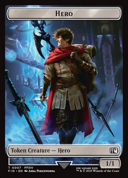 Hero, Magic card TFIN 7 — Final Fantasy Tokens set