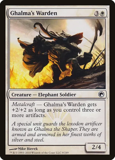 Ghalma's Warden, Magic card SOM 8 — Scars of Mirrodin set