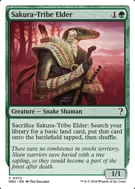 Sakura-Tribe Elder, Magic card MB2 72 — Mystery Booster 2 set