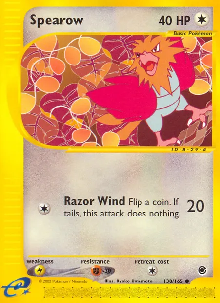 Spearow, Pokémon card EX 130 — Expedition Base Set set