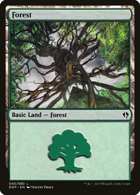 Forest, Magic card DDP 40 — Duel Decks: Zendikar vs. Eldrazi set