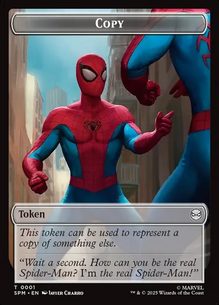 Copy, carte Magic TSPM 1 — extension Marvel's Spider-Man Tokens