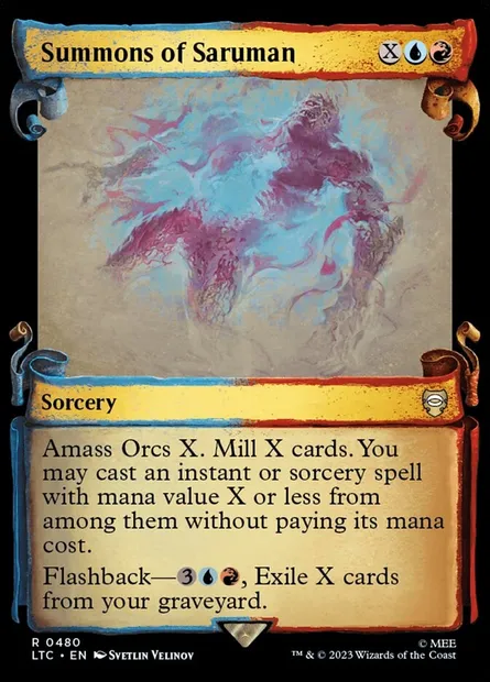 Recrutement de Saruman, carte Magic LTC 480 — extension Tales of Middle-earth Commander