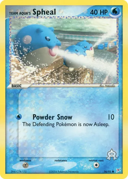 Team Aqua's Spheal, Pokémon card MA 56 — Team Magma vs Team Aqua set