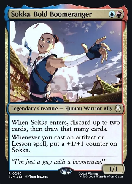 Sokka, Bold Boomeranger, Magic card PTLA 240s — Avatar: The Last Airbender Promos set