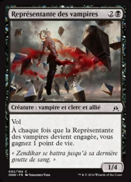 Représentante des vampires, carte Magic OGW 92 — extension Le serment des Sentinelles