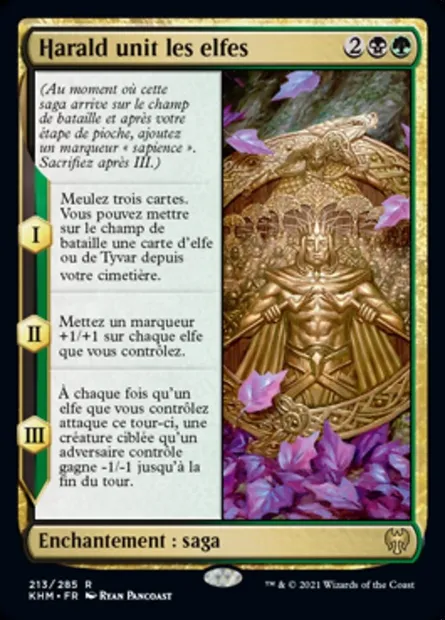 Harald unit les elfes, carte Magic KHM 213 — extension Kaldheim