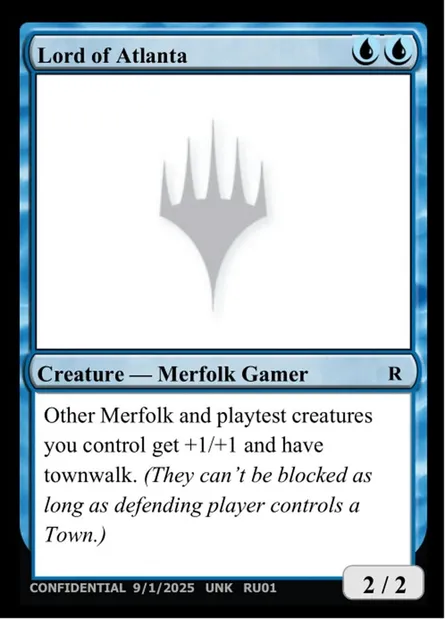 Lord of Atlanta, carte Magic UNK RU01 — extension Unknown Event