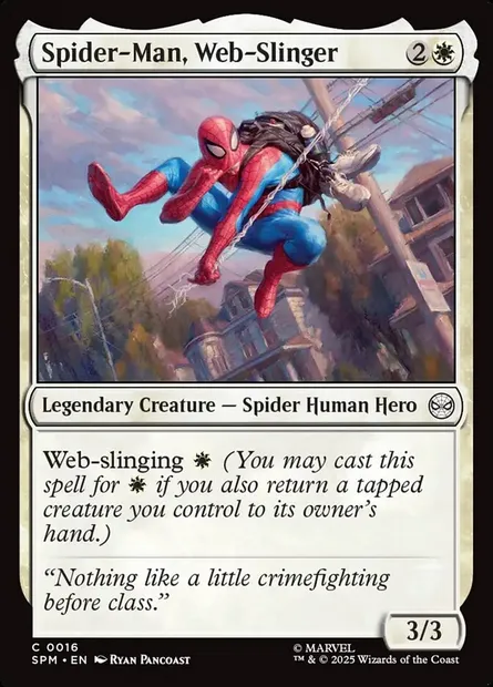 Spider-Man, Web-Slinger, Magic card SPM 16 — Marvel's Spider-Man set