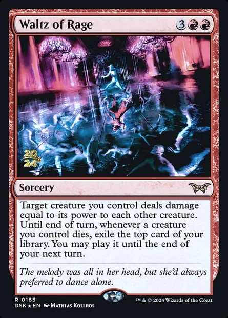 Valse de rage, carte Magic PDSK 165s — extension Duskmourn: House of Horror Promos
