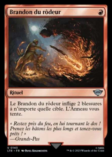 Brandon du rôdeur, carte Magic LTR 143 — extension Le Seigneur des Anneaux : chroniques de la Terre du Milieu